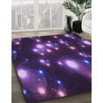 thumbnail image 3 of Ahgly Company Machine Washable Indoor Rectangle Transitional Dark Orchid Purple Area Rugs, 4' x 6', 3 of 7