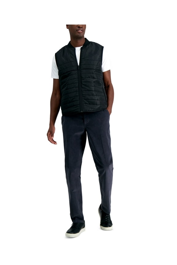 Reaction Mens Slim Fit Corduroy Pants Dusk Navy Blue 31 x 30