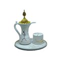 thumbnail image 2 of Marble Design Royal Bakhoor Tea Set w/ Circular Tray - White by Intense Oud, 2 of 7
