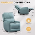 thumbnail image 2 of Recliner Chair 360 Swivel Rocker Recliner Chairs for Adults, Small Recliners for Small Spaces, Upholstered Nursery Chairs with Side Pockets, Glider Rocking Chair for Living Room, Nursery Room, 2 of 14