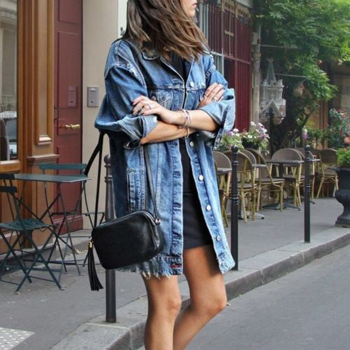 Womens Longline Denim Jacket Ladies 