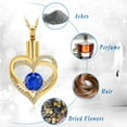 thumbnail image 6 of Heart Urn Necklace Cremation Necklace for Ashes Embellished with Crystals Fine Keepsake Memorial Jewelry, 6 of 6