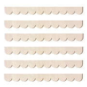 6 Pcs Scalloped Decorative Wood Trim, Unfinished Wooden Scalloped Moulding Trim,DIY Moulding Trim Scalloped Edge,Scalloped Wood Edge Wall Moulding Trim for Home Wall decor,Topboutique