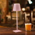 thumbnail image 5 of Home Accents 14.8 inch LED Cordless Metal Table Lamp, Rechargeable 3 Color Stepless Dimming, Pink, 5 of 5