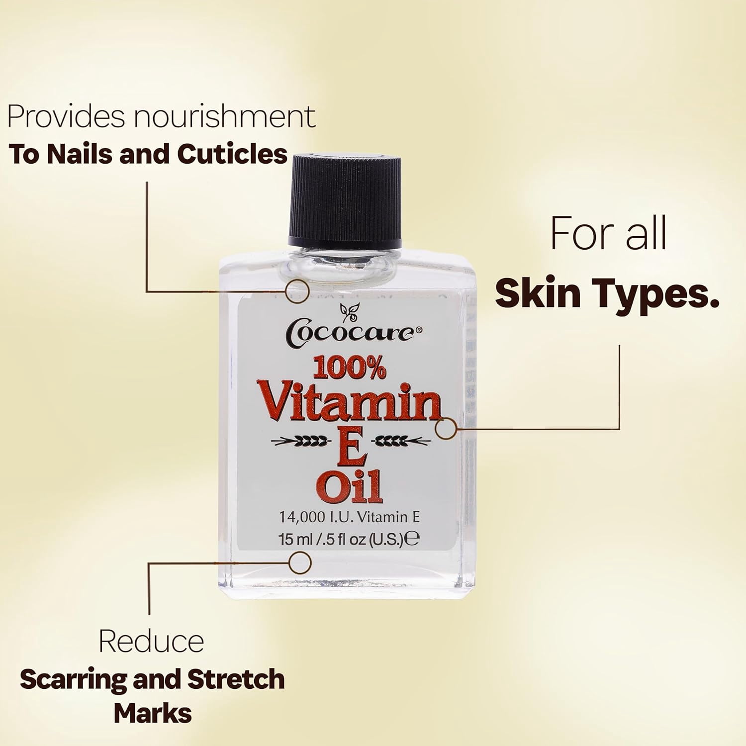 Cococare 100% Vitamin E Oil 0.5 fl oz Pack of 3