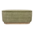 thumbnail image 3 of Jackie Storage Bench in Contemporary Leaf Green Multi-Weave Fabric on Solid Wood, 3 of 7