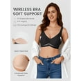 thumbnail image 4 of PINKSIR Women's Plus Size Bra Wireless Push Up Bra Seamless Support Bra Invisible Workout Bra for Daily Nude, 1X - 3X, 4 of 7
