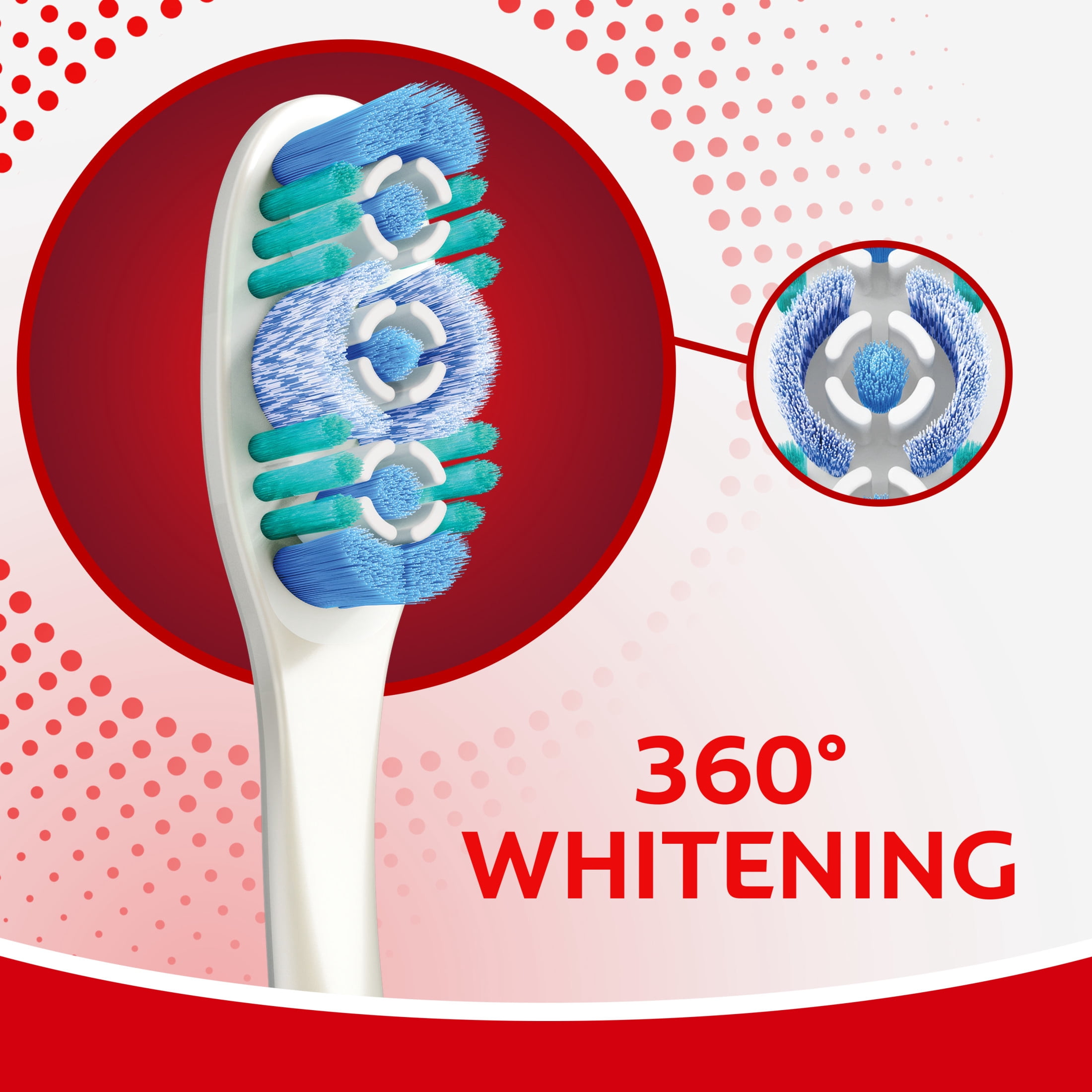 Colgate 360 Whitening Toothbrush Pack, Soft Adult Toothbrushes, 4 Pack