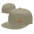 thumbnail image 7 of DouZhe Flat Brim Cap Snapback Hat, Hippies Anti-war Peace Prints Adjustable Yellow Adult Baseball Cap, 7 of 7