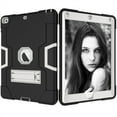 thumbnail image 4 of Allytech iPad Air 2 Case, iPad A1566/A1567 Kids Proof Case, Apple iPad Pro 9.7 Case, Three Layer Shockproof Rugged Armor Defender Protective Case Cover with Kickstand (Black/Gray), 4 of 8