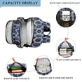 thumbnail image 3 of FORMRS Unisex School Backpack 17" Student Travel Bag with Laptop Compartment, Blue Hexagon Pattern, 3 of 7