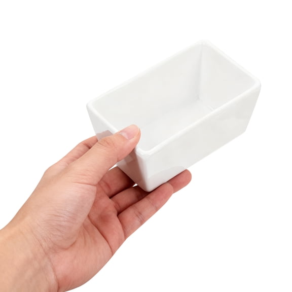 LITINKIMI White Ceramic Sugar Packet Holder and Tea Bag Bowl Set, 2-Piece Kitchen and Dining Table Organizer