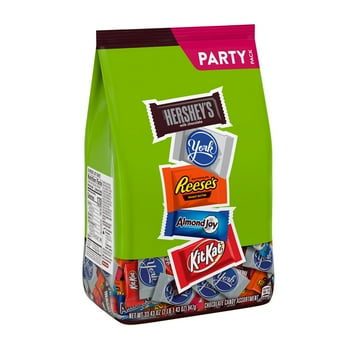 Hershey Milk and Dark Chocolate Assortment Snack Size, Easter Candy Bulk Party Pack, 33.43 oz