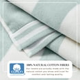 thumbnail image 3 of 100% Cotton Cabana Stripe Oversized 4 Pack Beach & Pool Towel (4 Pack- 35" x 70", Multi - Linen, Light Blue, Eucalyptus Green, Dusty Rose), 3 of 6