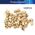 thumbnail image 4 of HUGFEGWE M3x5mm Female Thread Knurled Nuts,100PCS Hx5mm OD Brass Threaded Insert Embedment Nuts Hydraulic Welded Joint Injection Molding Assortment Kit for 3D Printing Injection Molding CJB91-24988, 4 of 7