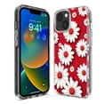 thumbnail image 3 of MUNDAZE Apple iPhone 12 Mini Cute White Red Daisies Polkadots Double Layer Phone Case Cover, 3 of 5