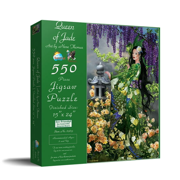 SUNSOUT INC - Queen of Jade - 500 pc Jigsaw Puzzle by Artist: Nene Thomas - Finished Size 15" x 24" - MPN# 67873
