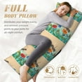 thumbnail image 5 of Bingfone Body Pillow Cover Long Pillow Case With Zipper Decorative Bedding Pillowcase 20"X54" Soft Cushion Pillow Case For Bedroom-Colorful Plants And Insects, 5 of 8