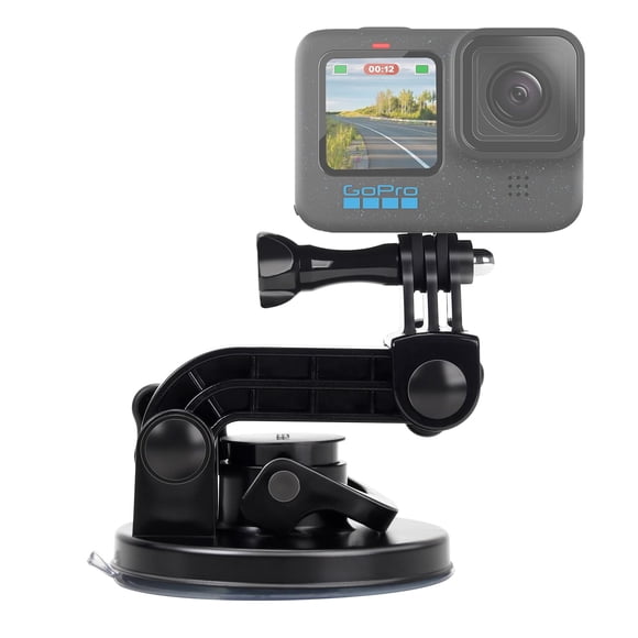 Suptig Soporte de Ventosa Compatible con Gopro Hero 12/11/10/9/8/7/6/5/4/3/3+/2 Gopro Max Hero+ Hero Session y más cámaras de acción Soporte para Parabrisas y Ventanas de Auto