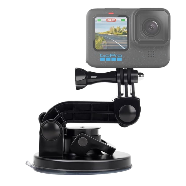 Suptig Soporte de Ventosa Compatible con Gopro Hero 12/11/10/9/8/7/6/5/4/3/3+/2 Gopro Max Hero+ Hero Session y más cámaras de acción Soporte para Parabrisas y Ventanas de Auto