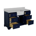 thumbnail image 7 of Zelda 60" Single Farmhouse Bathroom Vanity with Royal Blue Cabinet and Quartz Top, 7 of 7