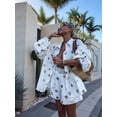 thumbnail image 5 of Set for Women Long Sleeve Shirt and Shorts Set White 2 Piece Set S, 5 of 10