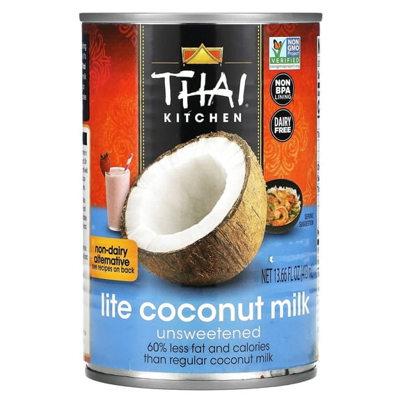 Thai Kitchen, Lite Coconut Milk, Unsweetened, 13.66 fl oz (403 ml) Pack of 3
