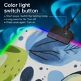 thumbnail image 2 of Watercolor Apple and Leaf RGB Gaming Mouse Pad Large Keyboard Mat Rubber Base 13 Light Modes, 2 of 6