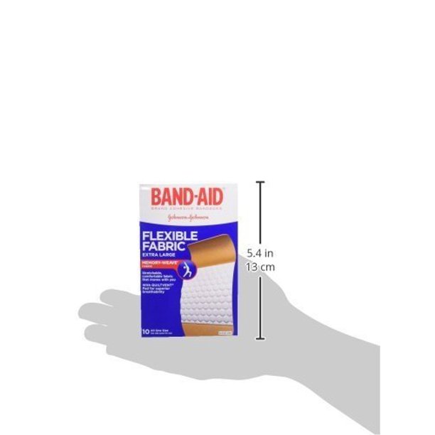 BANDAID Flexible Fabric Bandages, Extra Large 10 ea