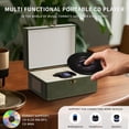 thumbnail image 3 of Reproductor de CD portátil Yintiny Bluetooth con control remoto inalámbrico y acabado en cuero, 3 of 7