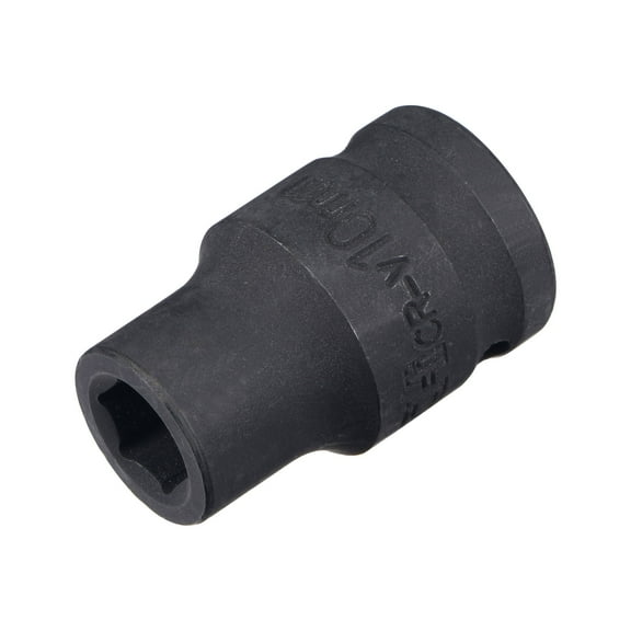 Uxcell 1/2" Drive by 10mm 6-Point Impact Socket, CR-V Steel 1.5" Length, Shallow Metric Sizes