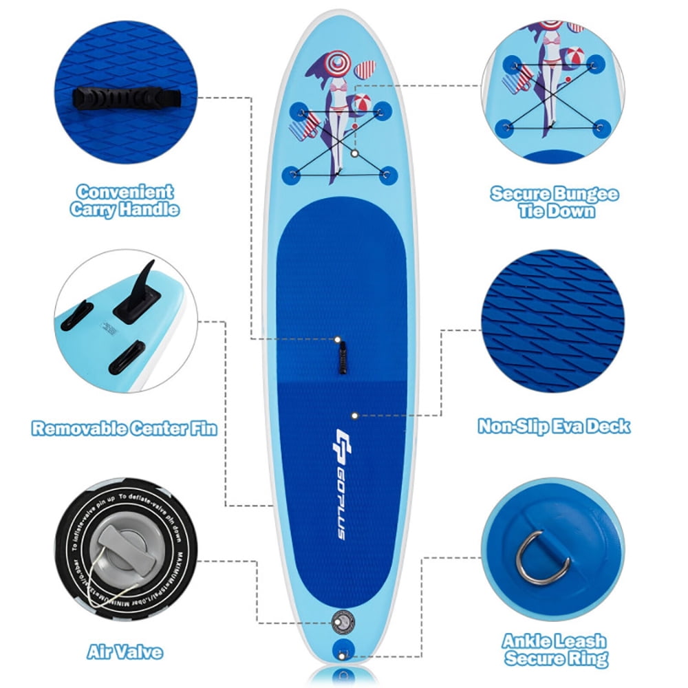 Yardi Yard 10 Feet Inflatable Stand Up Paddle Board with Adjustable Paddle Pump, Inflatable Stand Up Paddle Boards