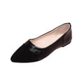 thumbnail image 2 of Ladies 2026 Summer Flat Shoes Solid Color Retro Low Cut Soft Sole Slip On Lightweight Cushioned Orthopedic Arch Support Wide Toe Box Comfort Walking Daily Footwear Black 41, 2 of 9