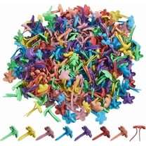 1 Box 200Pcs Flower Paper Fasteners Split Pins Mini Multicolor Iron Metal Scrapbooking Wedding Ornament Small Brads Fasteners for Crafts DIY Stamping Photos Album Cards Dolls Decoration