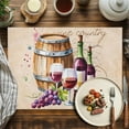 thumbnail image 2 of Placemats Set of 4, Wine Cask Place Mats Retro Farmhouse Grape Tablemats Washable Placemat Table Decoration for Kitchen Table Dinner Party Home Decor Indoor Outdoor 13x19 Inch, 2 of 9
