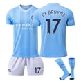 thumbnail image 1 of 23-24 Manchester City Home Football Shirts 17 De Bruyne New Season Latest Football Shirt For Adults Kids, 1 of 2