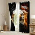 thumbnail image 3 of Castle Fairy Safari Eagle Curtains Pack of 2 (42x84 Each) for Boys Girls,USA Flag Curtains Blackout,Vintage Aesthetic Bedroom Curtains,Super Cozy Room Decor, 3 of 6