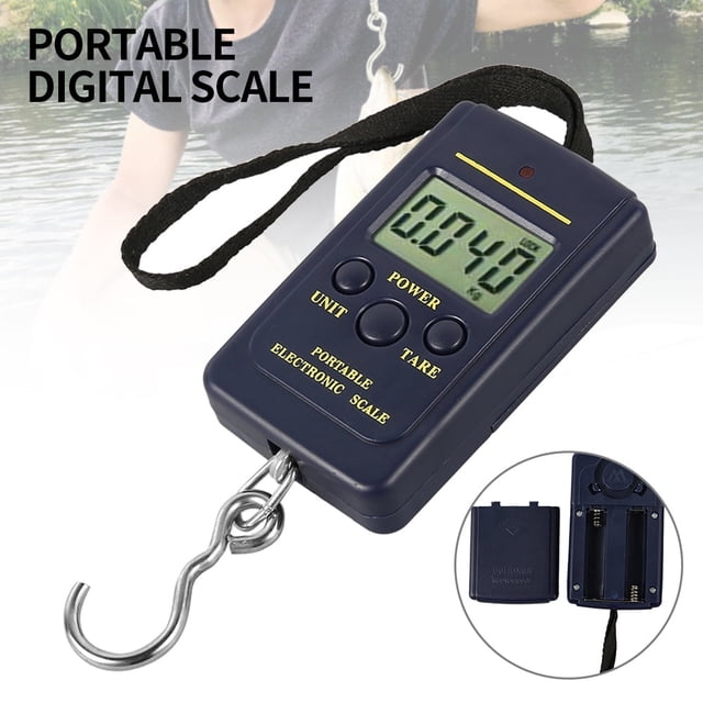 Digital fishing scale with LCD display portable electronic hook scale for weighing fish postal packets