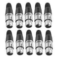 thumbnail image 4 of MERIGLARE Mic Cable Plug Connector 3 Pin XLR Connectors for Live Recording Performance Argent 10Pcs, 4 of 9