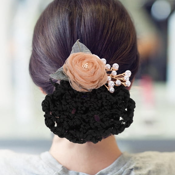 OFFIGAM Women Hair Accessories Flower Bun Net Simple Design Hair Cover for Women 1 Set