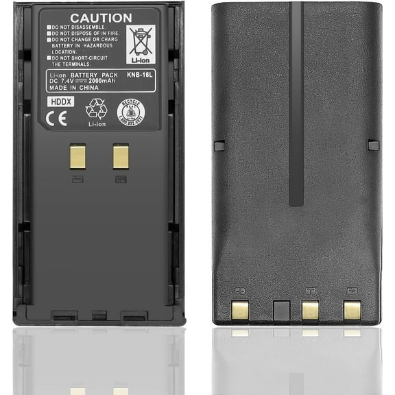 (2PCS) KNB-17A Battery KNB17 Battery for Kenwood TK-280 Battery TK-190 TK-290 TK-380 TK-390 TK-480 TK-481 TK-490 TK-5400 TK-4100 KNB-16 KNB-16L KNB-17 KNB-21 KNB-22 2000 mAh 7.4V Battery