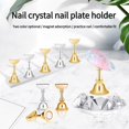 thumbnail image 3 of Nail Display Stand, Crystal Base #1 - Acrylic Chessboard Manicure Display Stand, Practice Nail Plate Holder Tool for Home & Salon, Nail Art Easter Mother'S Day Nail Makeup Organizers, 3 of 8