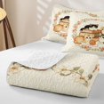 thumbnail image 4 of Manfei Kawaii Kitten Twin Quilt Set, Boho Western Flower Twin Coverlet Set, Cream, 2pcs, 1 Bedspread and 1 Pillowcase, 4 of 7