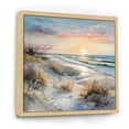 thumbnail image 2 of Designart "Winter'S Charming Beach Sunset III" Coastal Sunset Floater Framed Canvas Wall Art, 2 of 5