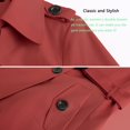 thumbnail image 3 of Gabardina NANJUN, chaqueta clásica con solapa para mujer, color burdeos, 3 of 7