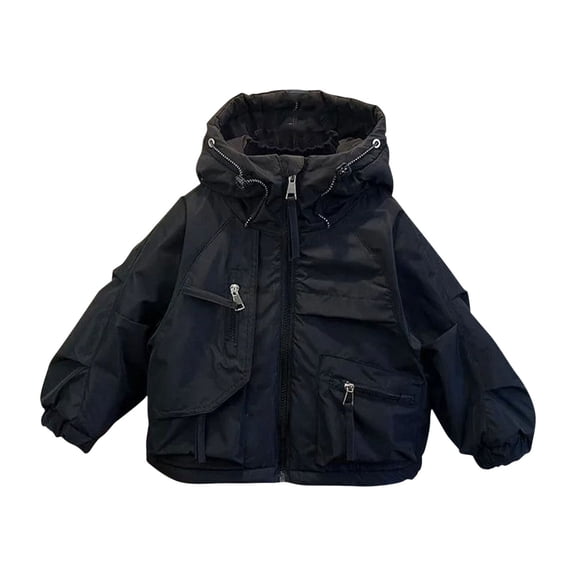 LWNYDPLSD Boys Black Jacket 12 Month Winter Coat Boys Jackets Size 14-16 Toddler Snowsuit Boy Long Sleeve Shirt Baby Winter Suit 12-18 Months Junior, Black 11-12 Years