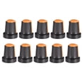 thumbnail image 1 of 10 Piezas de Perilla de Eje de 6 mm para Pedal de Efecto de Altavoz, Perilla de Potenciómetro Naranja, 1 of 3