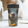 thumbnail image 6 of Uemuo Adorable Llama In Flowers Print Carry Insulated Coffee Mug, Travel Mug with Hidden Handle, Insulated Coffee Flask, Leak-proof Travel Mug Insulated Mug for Office, 6 of 8
