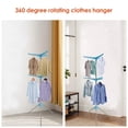 thumbnail image 4 of Grusce 1 Layer Clothes Drying Rack with Rotating Clothes Rail Stainless Steel Laundry Drying Rack Foldable Space Saving Laundry Drying Stand Portable Laundry Air Dryer for 54/27 Pieces of Clothes, 4 of 5