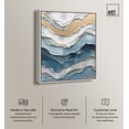 thumbnail image 2 of Foil Layer Of A Wave Canvas Modern Blue Abstract Wall Art by Art Remedy, Silver Frame, 20" x 24", 2 of 7
